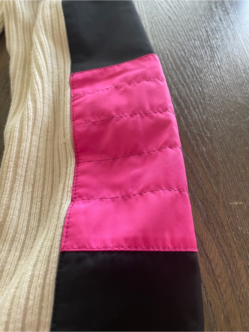 T by Talbots Sweater Ski Turtleneck Cream with Black and Pink Womens XS⛷️ NWOT - Picture 5 of 6